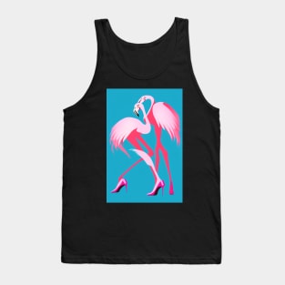 Two Flamingos in Pink Heels Tank Top